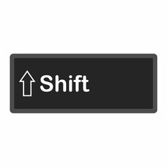 Shift computer key button on white background. flat design. Shift button symbol. shift key sign.