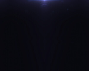 Lens flare, blue glow light effect on black