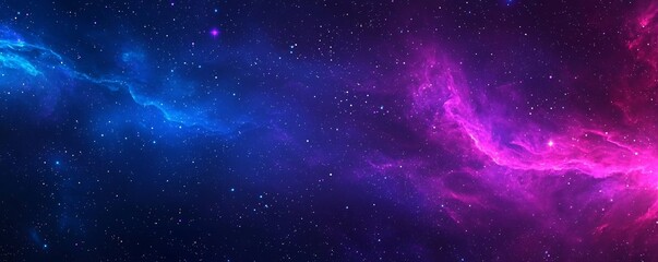 Vibrant Neon Space Nebula with Glowing Cosmic Dust and Swirling Galactic Hues