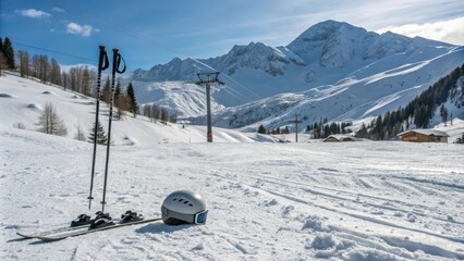 ski resort in winter