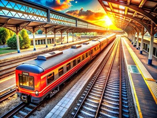 Obraz premium Empty Train Car at Station: AI Photorealistic Scene