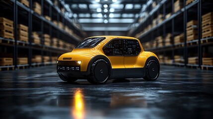 Autonomous Car Navigates Warehouse, Future of Logistics with Robots and Automation