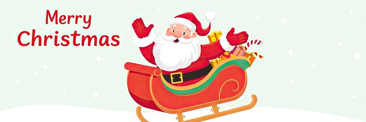 santa claus with christmas gifts