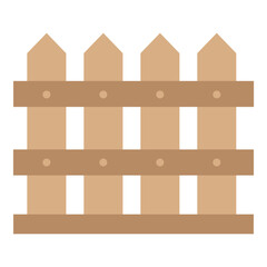 Illustration of Fence Flat Icon