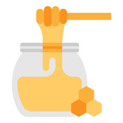 Illustration of Honey Flat Icon