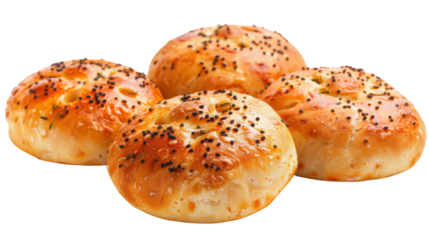 Indian bread food on white transparent background
