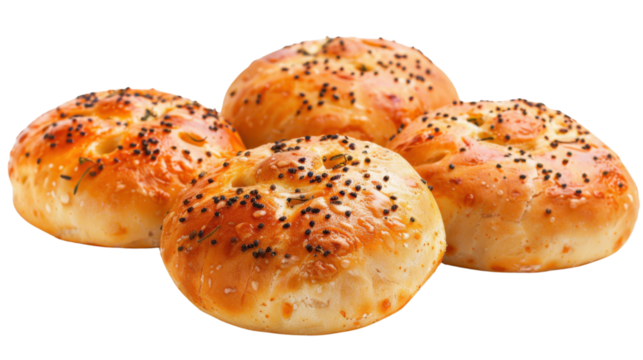 Indian bread food on white transparent background
