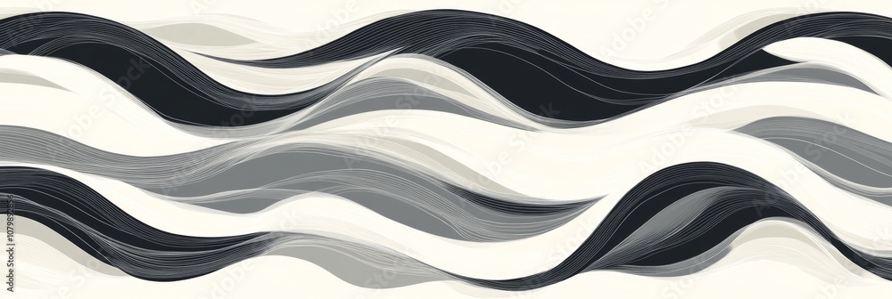 Poster modern vector illustration with overlapping lines and clean design