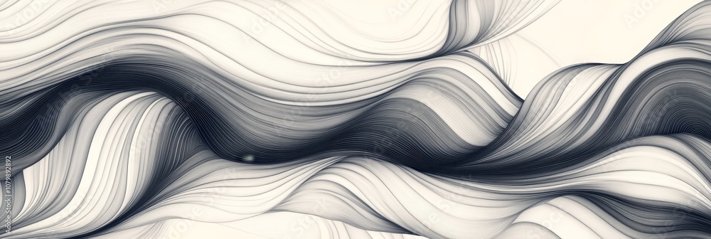 Poster modern vector illustration with overlapping lines and clean design