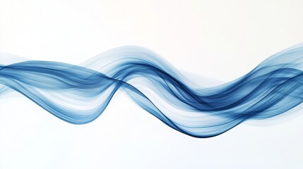 Fototapeta premium Flowing Blue Curves: Minimalist Tech-Inspired Background