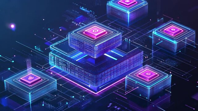 Digital asset management teams using blockchain technology to secure financial data and investments