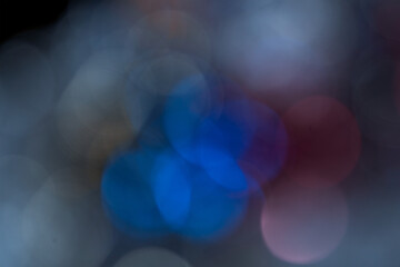 billes de bokeh à dominance bleue lumineuses-argentés en transparence, pour usage graphique