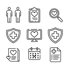 Minimalist Icon Design Collection for Digital Interfaces