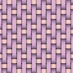Light pink wicker background. Geometric seamless abstract pattern. Vector illustration	
