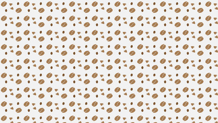 Seamless coffee set pattern light