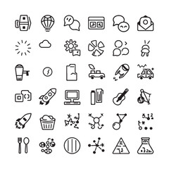 Minimalist Icon Design Collection for Digital Interfaces