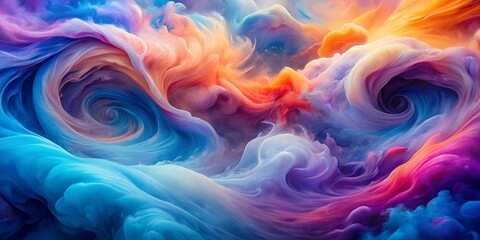 Abstract Colorful Swirling Patterns of Vibrant Hues and Hues, Evoking a Sense of Movement and Depth