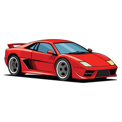 red sports car vector Illustration 