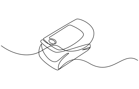 continuous line drawing pulse oximeter medical device clip art preview