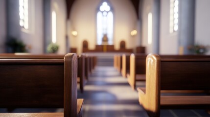 Empty Church pews
