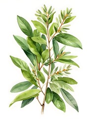 Laurel Watercolor Flower Nature Art