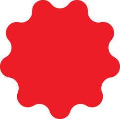 Red shopping labels collection. Sale or discount sticker. Starburst red sticker set. Special offer price tag. Supermarket promotional badge. Promo stickers with star edges. Vector.