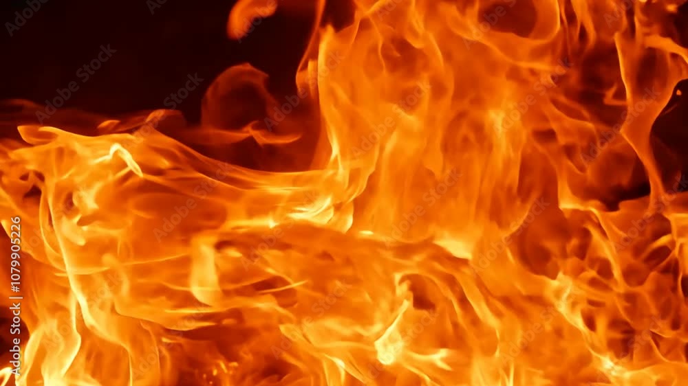 Poster dynamic flames dancing in a vivid display of intense heat and light generative ai