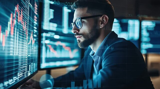 Fintech security specialists monitoring systems for vulnerabilities and protecting financial transactions