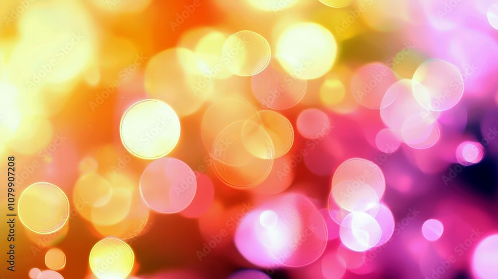 Aufkleber colorful abstract background filled with vibrant bokeh circles creating a dreamy and magical atmosph