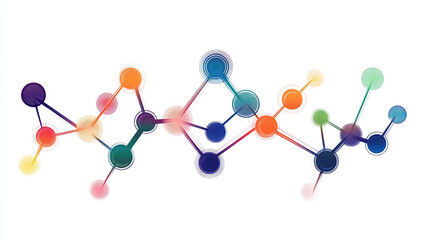 Molecular structure on white background