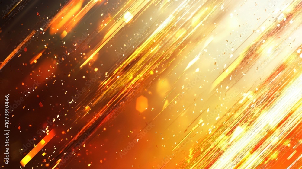 Poster blurred motion effect with diagonal streaks of light, creating a dynamic and abstract background
