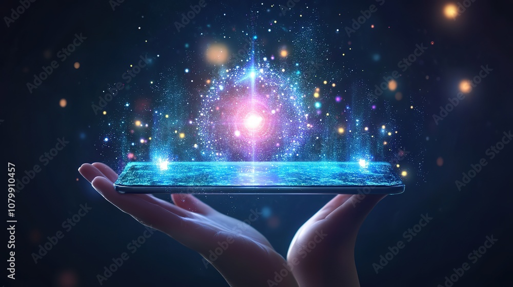 Poster digital transformation conceptual for next generation technology era. 8k high resolution