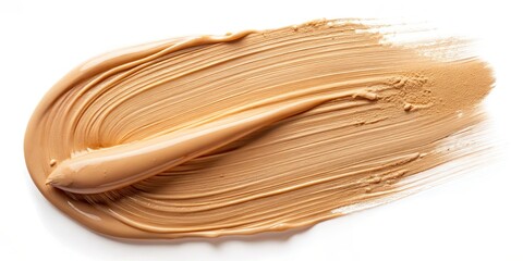 Closeup of liquid foundation texture and brush strokes , makeup, beauty, cosmetics, closeup