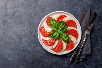 A vibrant and appetizing display of Caprese antipasti