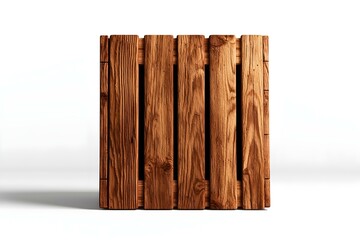 Rustic Wooden Crate on a Minimal Background Representing Natural Materials, Versatility, and Farmhouse Style for Storage and Decoration Purposes