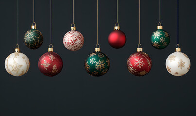 Christmas and New Year designs with festive ornaments, golden snowflakes, cozy wreaths, and sparkling holiday accents for wallpaper and greeting cards