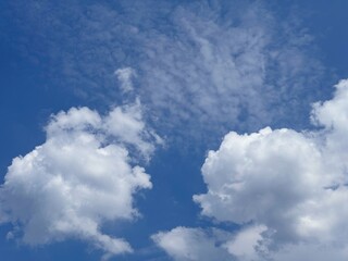 Clouds in blue sky scenic heaven cloudscape