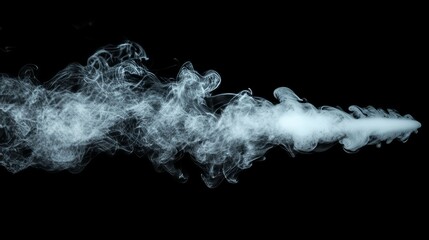 Obraz premium white smoke black backround