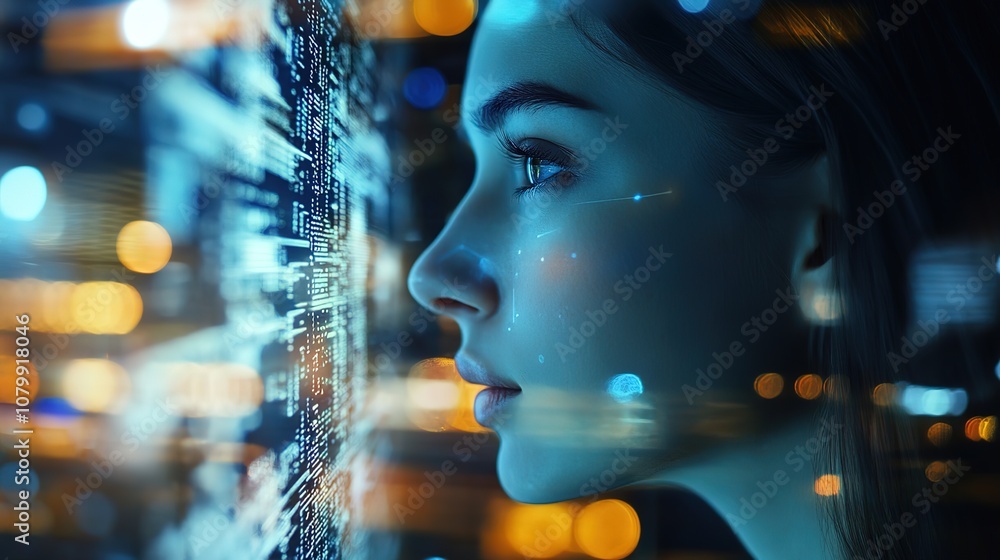 Poster digital transformation conceptual for next generation technology era. 8k high resolution