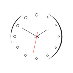 clock isolated on white	