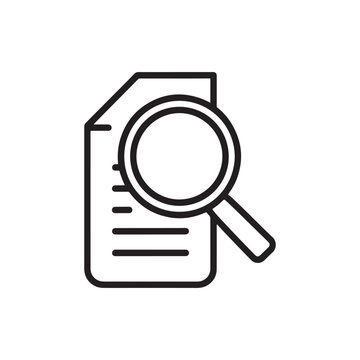 recommend clip art: search document magnifying glass silhouette icon symbol vector art flat design