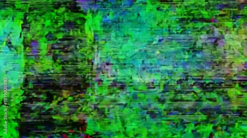 Poster glitch noise transition effects for creative video editing processes generative ai