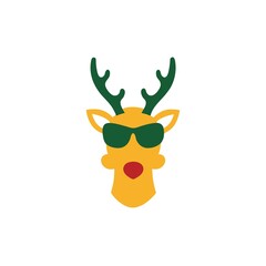 christmas reindeer isolated on white