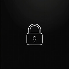 Lock icon symbolizing security on black background.