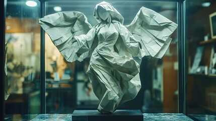 Origami - Folding paper in the shape of Virgo Zodiac (born between Aug 23 – Sep 22) The message is that even though it is just paper, if you try your best, it can lift you up on a pedestal gracefully.