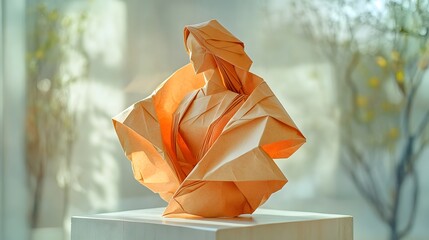 Origami - Folding paper in the shape of Virgo Zodiac (born between Aug 23 – Sep 22) The message is that even though it is just paper, if you try your best, it can lift you up on a pedestal gracefully.