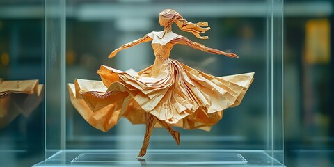 Origami - Folding paper in the shape of Virgo Zodiac (born between Aug 23 – Sep 22) The message is that even though it is just paper, if you try your best, it can lift you up on a pedestal gracefully.