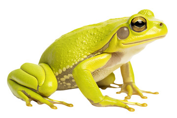 Obraz premium Green frog isolated on a transparent background.