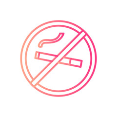no smoking gradient icon