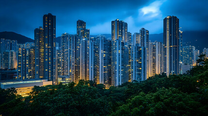 Fototapeta premium Cityscape at Night a?